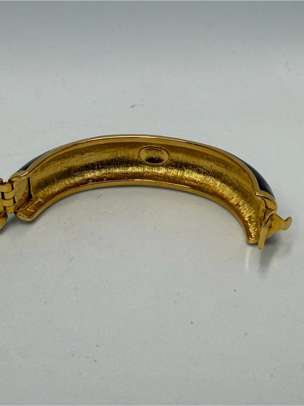 Joan Rivers Black and Red Enamel Dragon Bangle Bracelet